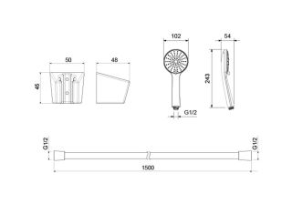 Ручной душ Aquatek Бетта AQ2032CR хром